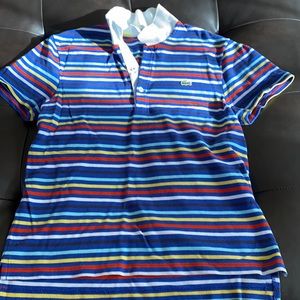 Lacoste Slim Fit Striped Polo Size 5